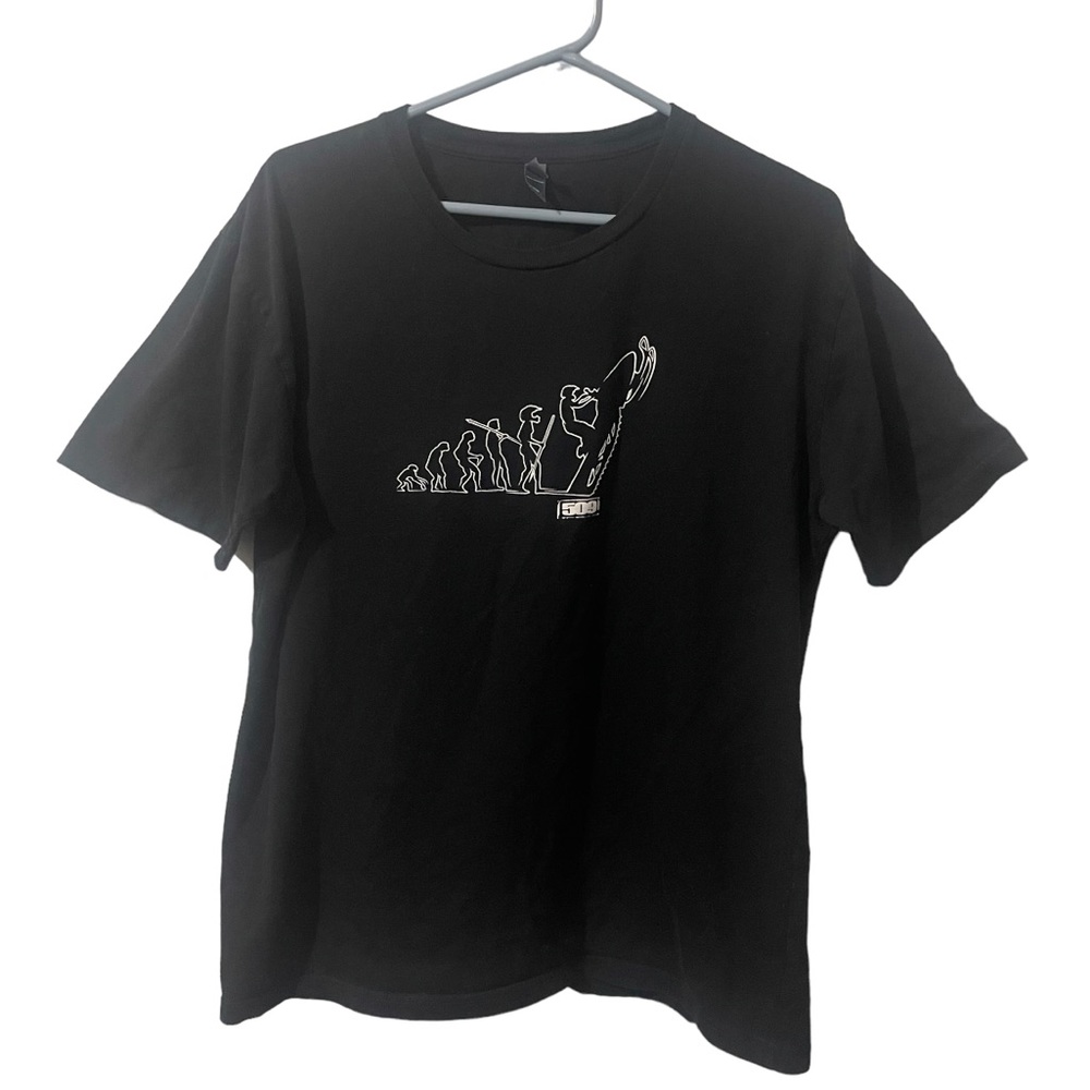 District Made Shirt Men Large Black Cotton Ocean Lightweight Casual Graphic Tee‎